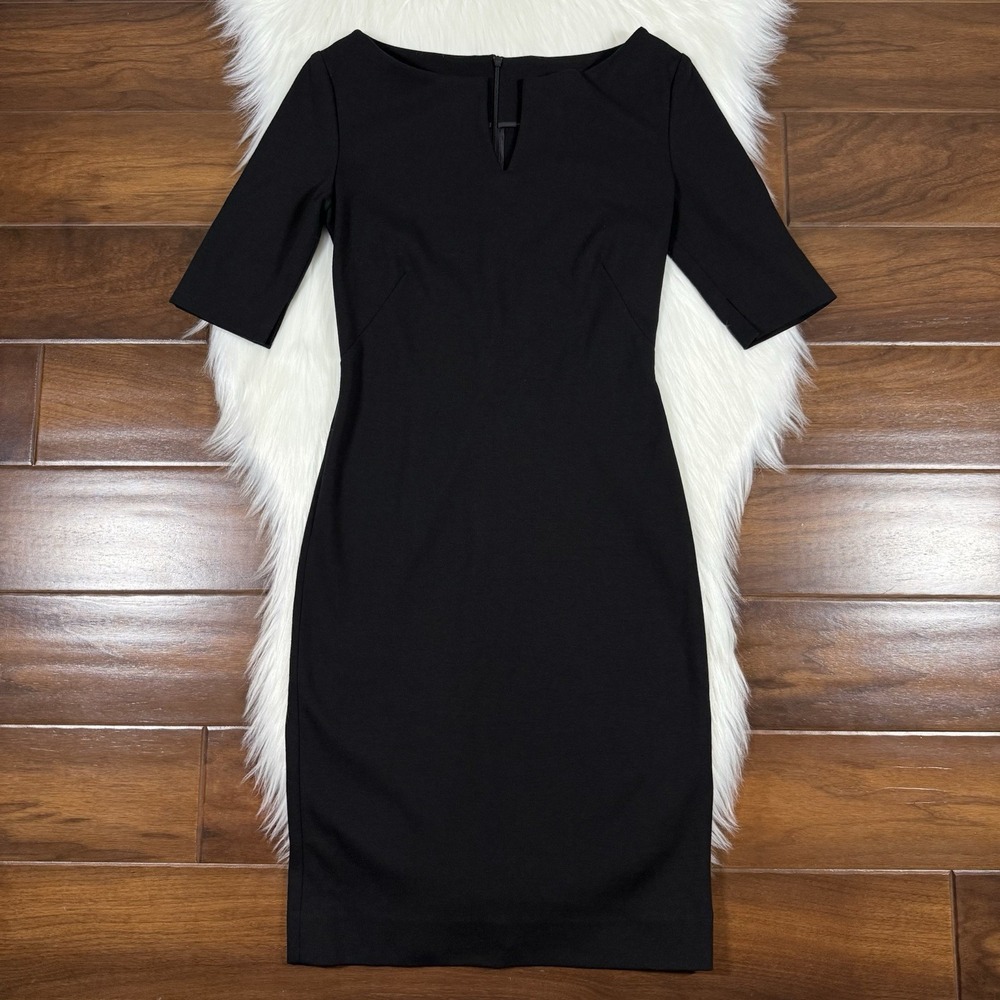 MM. Lafleur Women's Size 0 Black V Neck‎ The Narie Sheath Dress